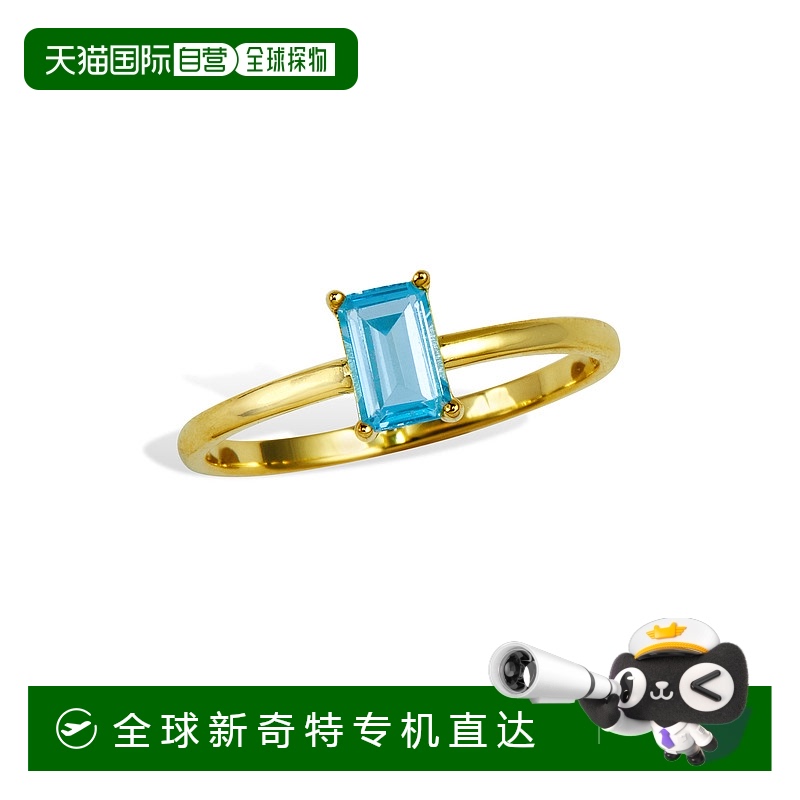 自营savvy cie jewels18K 金 Vemeil 诞生石戒指 - 三月海蓝宝石