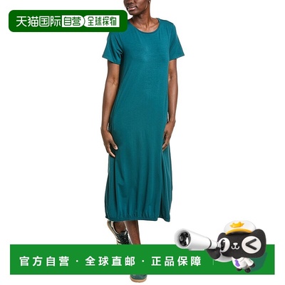 自营 EILEEN FISHER Midi连衣裙-绿色 美国奥莱直发长裙