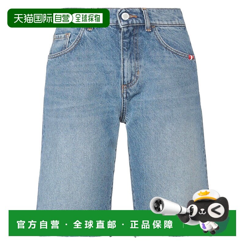 1h可退 香港直邮潮奢 Amish 女士 牛仔短裤 blue蓝色 舒适时尚