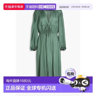 Tie 女士 detailed cupro 中长连衣裙 1h可退 satin 香港直邮Maje