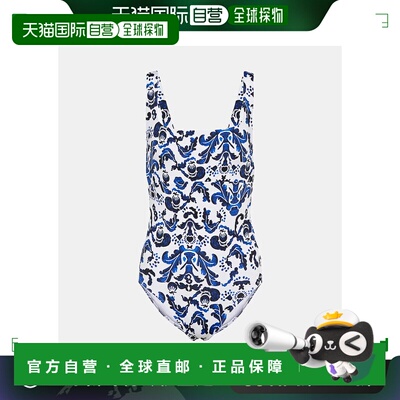 1h可退 香港直邮EMILIA WICKSTEAD 女士 Ana 印花泳衣 white白色