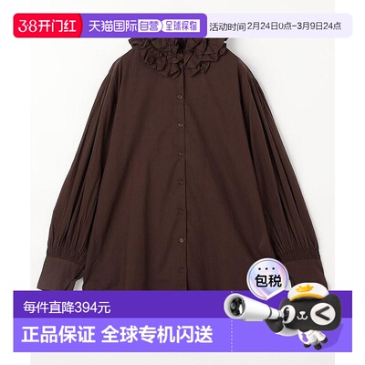 1h可退 日本直邮crinkle crinkle crinkle 女装 全棉 花瓣领长款