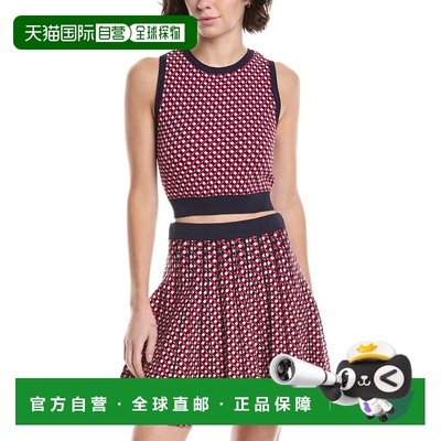 自营525 America Crochet Jacquard Tank Top - blue 美国奥莱直