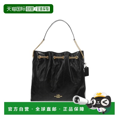 香港直邮COACH 奥莱款Evelyn 女士皮质单肩手提包