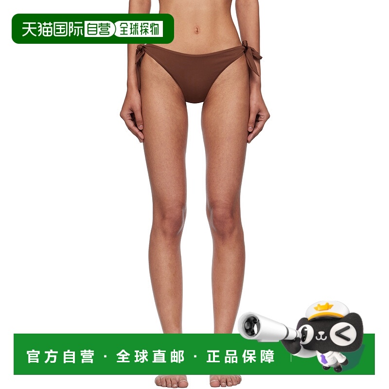 1h可退 香港直邮MaxMara 麦斯玛拉 女士 棕色 Stefy 比基尼泳裤 2