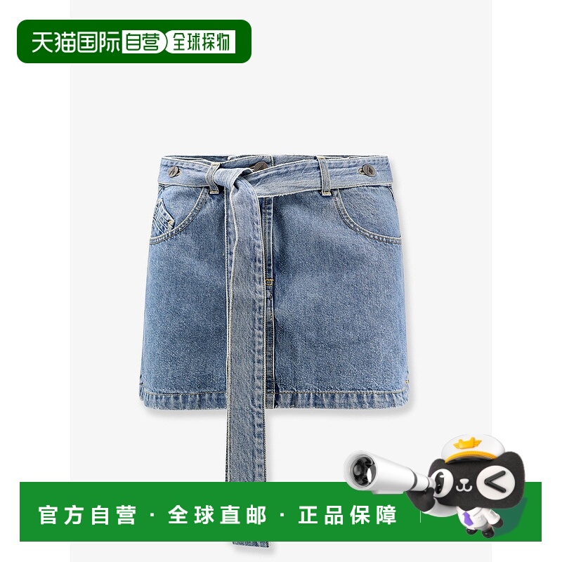1h可退 香港直邮The Attico 女士 牛仔连腰带半身裙 260WCR00154D