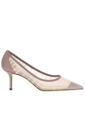 Jimmy Choo 'Love' 闪光薄纱高跟鞋 LOVE65HTIROSEROSE