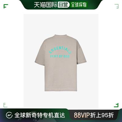 香港直邮潮奢 Essentials 男士 brand-embossed 基础款棉针织T恤