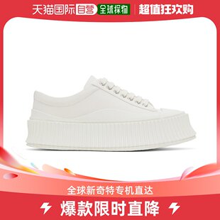 女士白色系带运动鞋 香港直邮潮奢 Jil Sander