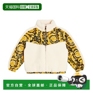 人造纯皮毛拼接夹克童装 香港直邮Versace Barocco 女童 Young