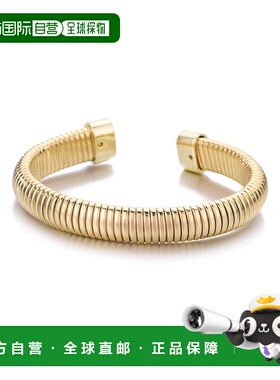 自营adornia14k Gold Plated Omega Coil Cuff - gold 美国奥莱直