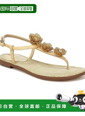 自营 Sam Edelman Gigi Flora皮革凉鞋-黄色 美国奥莱直发