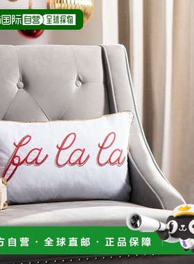 自营 safaviehFa La La 抱枕 - 象牙色/红色 美国奥莱直发