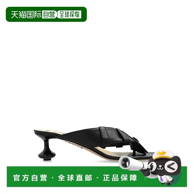 香港直邮LOEWE 女士凉鞋 LLST465X021100BLACK AW2024 黑色高跟