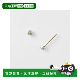 日本直邮日潮 agete 阿卡朵银色/K10 钻石耳环（0.06克拉）耳钉