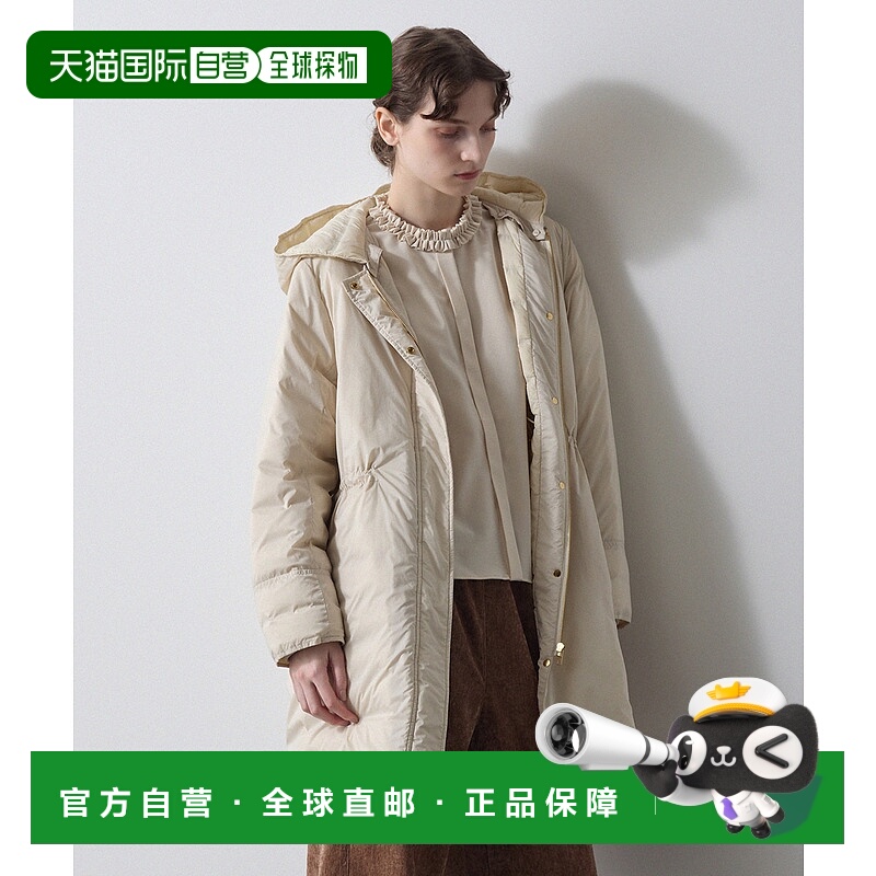 1h可退 日本直邮LOGEMENT DE CLAIRE 女装亮面尼龙羽绒外套 中长