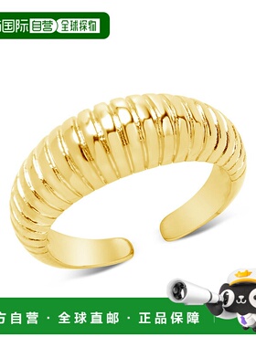 自营 sterling forever罗纹开口 Bombe 戒指 - 金 美国奥莱直发