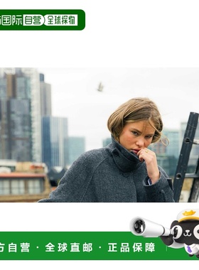 1h可退 香港直邮潮奢 Topshop 女士 嵌束带斜纹布风衣(灰色)