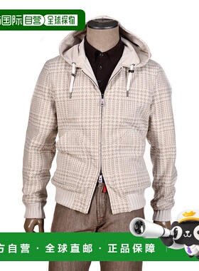 自营 Kired By Kiton Barwa奶油色淡褐色威尔士王子/淡褐色双面夹