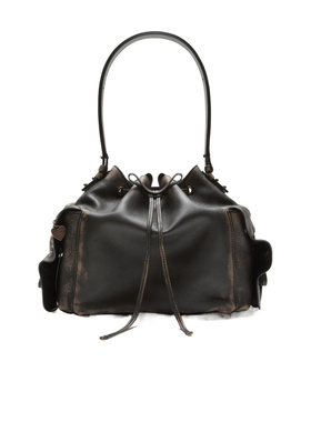 ACNE STUDIOS 女士手提包 A10454AIP AW2025 黑色 MULTIPOCKET 水