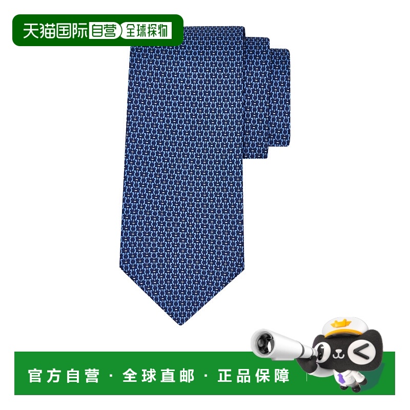 香港直邮Salvatore Ferragamo Gancini印花真丝领带 351324