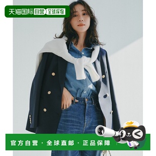 1h可退 日本直邮23区 女士 修身双排扣羊毛混纺西装外套 JKWSLS02