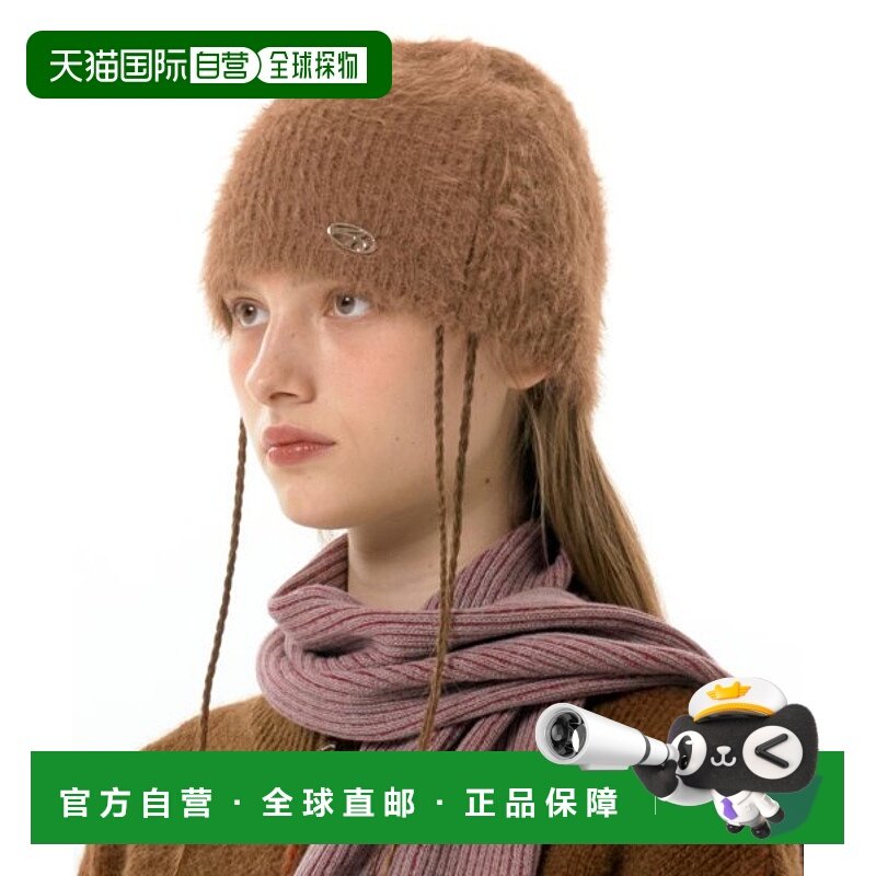 韩国直邮Ames Worldwide 女士帽子FUZZY BEANIE BEIGE (AM2DFUAB61