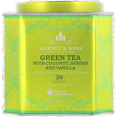 香港直发Harney & Sons哈尼 桑尔丝椰子生姜柠檬草绿茶瑰丽75g