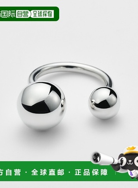 1h可退 日本直邮agete 阿卡朵 女士中空球形装饰C型戒指 10252111