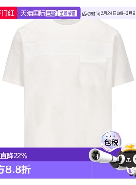 1h可退 香港直邮Herno 男士 短袖T恤 JG000233U52003 white白色