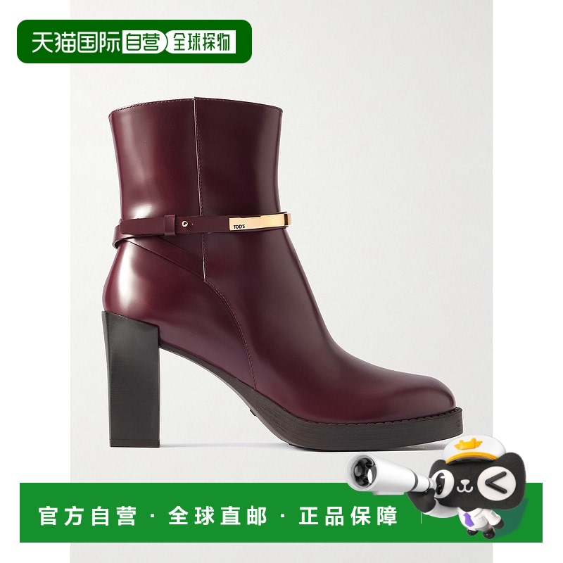 1h可退 香港直邮潮奢 TOD'S 托德斯 女士 Gomma 精饰漆皮短靴 XXW