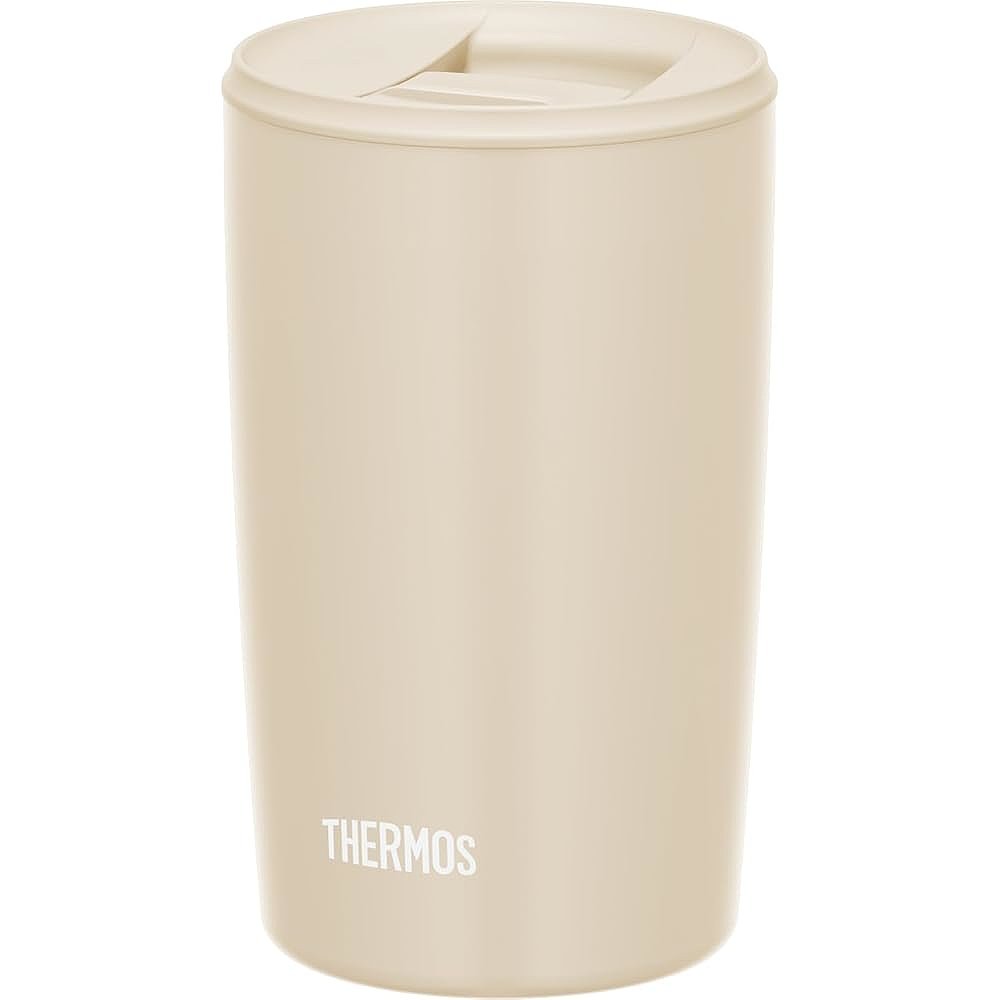 Thermos膳魔师 杯子真空断热付盖400ml米色JDP-401BE