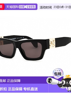 自营Palm Angels Sunglasses Square Full Rim, Yellow Frame And