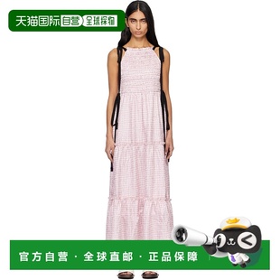 女士 粉色 Shibori 1h可退 Smock 甘尼 Pleat 连衣 香港直邮GANNI