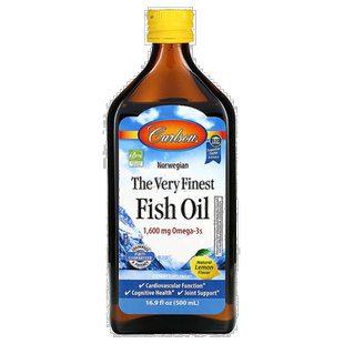 香港直发carlson labs珍品鱼油柠檬味心血管健康500ml