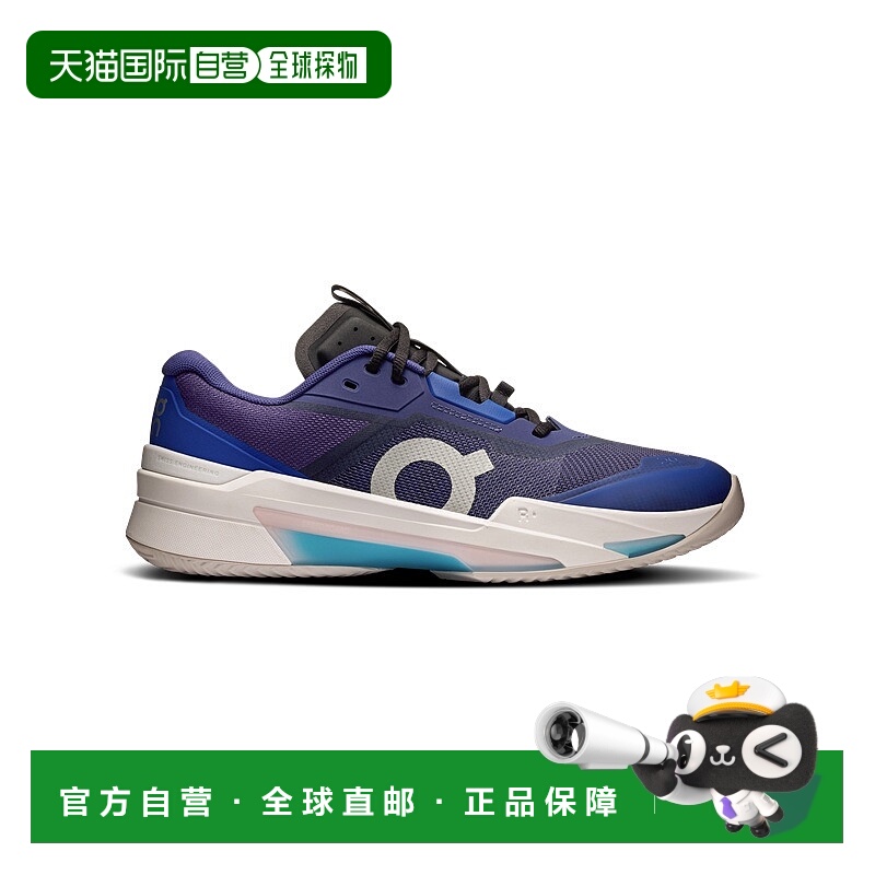 自营欧洲直邮ON昂跑 THE ROGER系列男士蓝色聚酯纤维滑步运动鞋