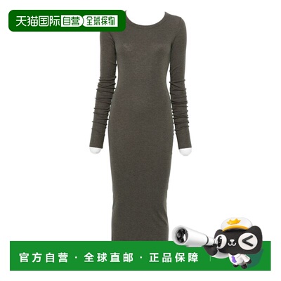 1h可退 香港直邮rick owens 瑞克 欧文斯 女士 绿色连衣裙 RP02E4