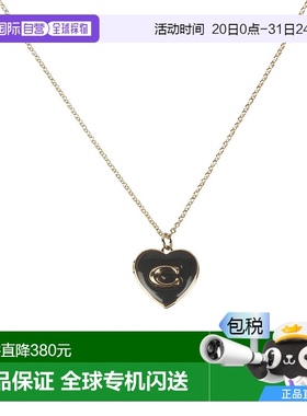 香港直邮COACH专柜款爱心项链463846GLD001蔻驰吊坠锆石