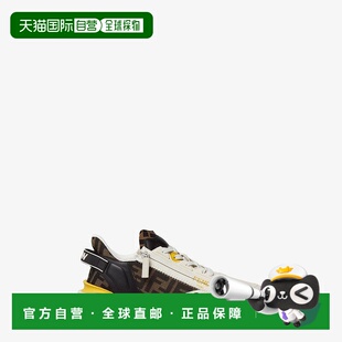 自营1h可退 欧洲直邮FENDI/芬迪 男士白色小牛皮运动休闲鞋男鞋