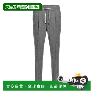 自营Brunello Cucinelli Wool Casual Men's Pants - gray 美国奥