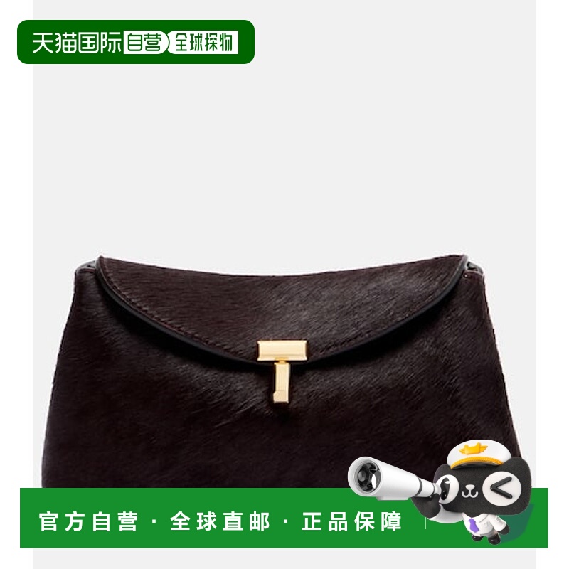 1h可退 香港直邮潮奢 toteme 女士 T-Lock 小牛毛手包 red红色 舒