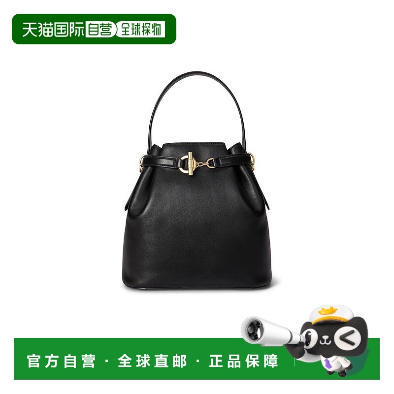 1h可退 【美国直邮】ralph lauren 女士 托特包真皮中号水桶包