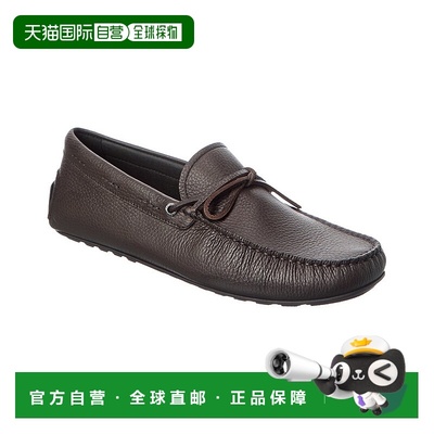 自营hugo boss雨果老板诺埃尔皮革莫卡辛-棕色 美国奥莱直发男鞋