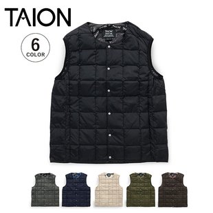 日本直邮TAION 内搭背心马甲外套圆领纽扣男士TAION-004
