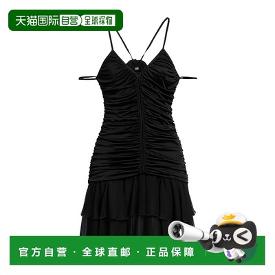 1h可退 香港直邮Blumarine 蓝色情人 女士 高雅连衣裙 black黑色