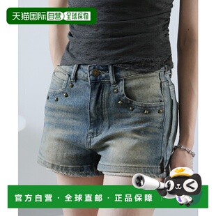 1h可退 日本直邮Ulysses 女装 短款铆钉牛仔短裤 复古风设计 DDS2
