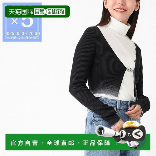日本直邮DIESEL 开衫黑色女士 M latina a14846 0pav 9xx M-LATIN
