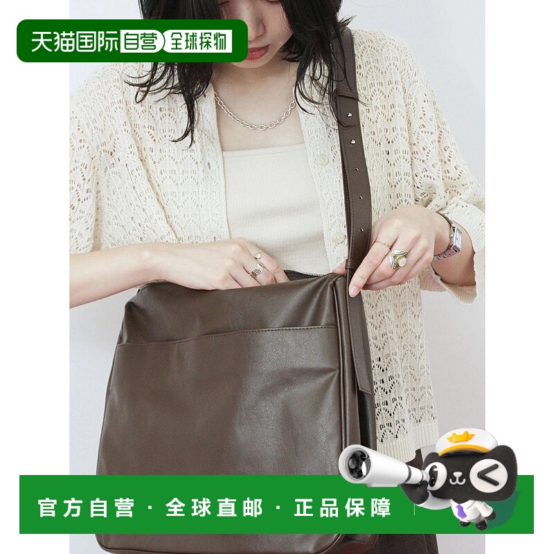 1h可退 日本直邮Samansa Mos2 女装 仿皮单肩包 大容量双口袋设计