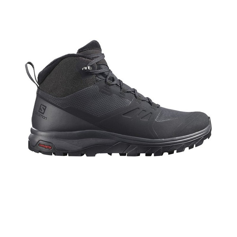 SALOMON 23新款OUTSNAP系列 女黑色纺织防水高帮冬季鞋