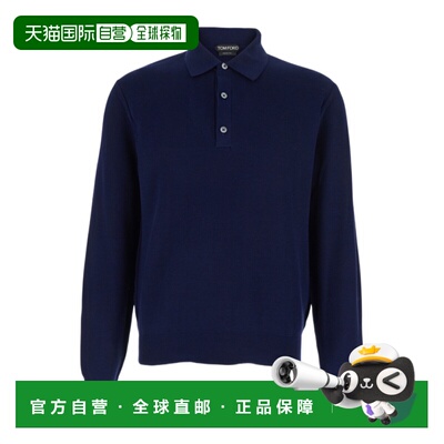 香港直邮Tom Ford 徽标长袖POLO衫 KPL049YMS142UDB